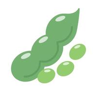 Cute edamame and beans icon. vector