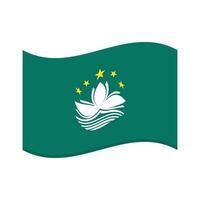 Waving Flag of Macau. vector