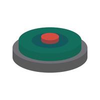 Isometric land mine icon vector