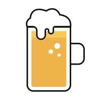 Flat design beer mug icon. vector