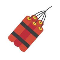 Bundle of dynamite with fuse icon. vector