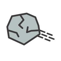 Flat design stone throwing icon. vector