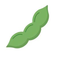 Flat design edamame icon. vector