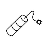 Simple ignited dynamite icon. vector