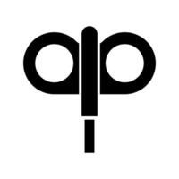 Wind up key silhouette icon. vector