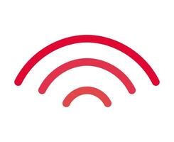 Red infrared signal wave icon. vector