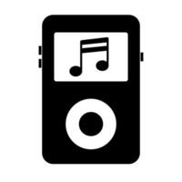 MP3 player silhouette icon. vector