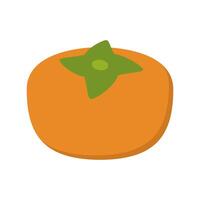 Flat design persimmon icon. vector