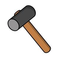 Simple hammer tool icon. vector