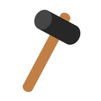 Flat design hammer icon. vector