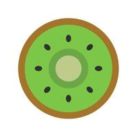 Flat design kiwi icon. vector