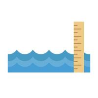 Water level measurement icon. vector