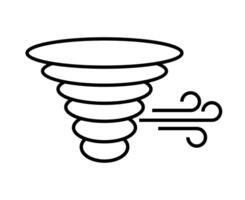 Simple moving tornado icon. vector