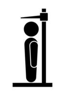Simple height meter silhouette. vector