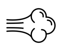 Simple fart icon. Comical cloud emission. vector