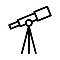 Simple design telescope icon. vector