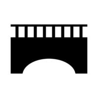 Simple bridge silhouette icon. vector