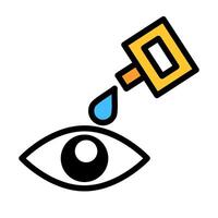 Eye drop and eye icon. vector