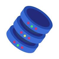 Modern data server icon. vector