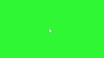 pointer cursor clicking animation on green screen background, animated cursor pressing button with circle animation effect video