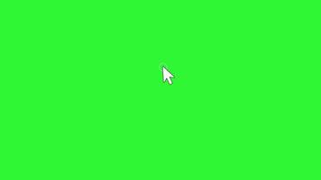arrow cursor animation on green screen background, animated clicking cursor suitable for motion graphic computer access, pressing website application buttons video