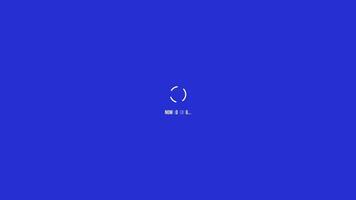 loading circle animation on blue background, animated loading suitable for waiting screen games, and data loading processes. video