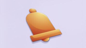 realistic bell icon animation on pixel screen background suitable for notification footage, announcements, alerts, important messages. video