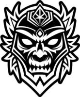 A filled style icon of evil mask symbol vector