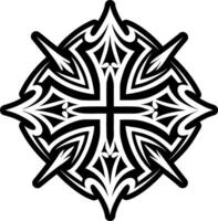A solid style icon of demon symbol vector