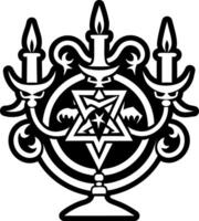 A glyph style icon of candelabra symbol vector