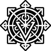 A solid style icon of divil symbol vector