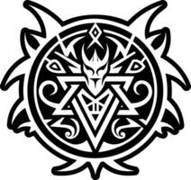 A filled style icon of abaddon symbol vector