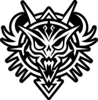 A filled style icon of beast symbol vector