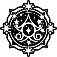 A solid style icon of constellation symbol vector