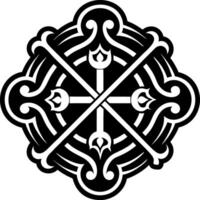 A solid style icon of demon sigil symbol vector
