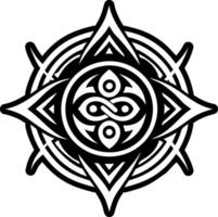 A filled style icon of abyss symbol vector