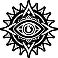 A solid style icon of evil symbol vector