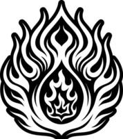 A filled style icon of fire symbol vector