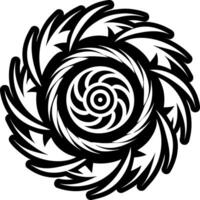 A solid style icon of dark spiral symbol vector