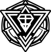 A solid style icon of demon sign vector
