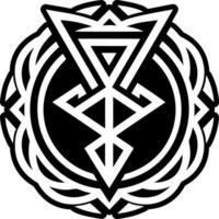 A solid style icon of lucifer sign vector