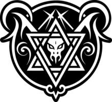 A filled style icon of occult sign vector