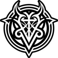 A filled style icon of lucifer symbol vector