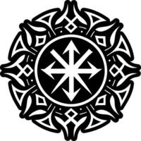 A filled style icon of rune symbol vector