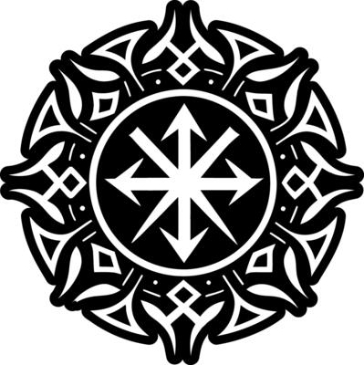 A filled style icon of rune symbol