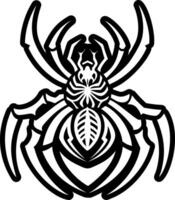 A filled style icon of spider symbol vector