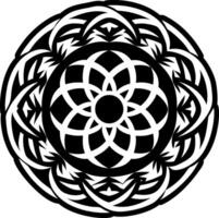 A filled style icon of magic circle symbol vector