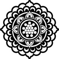 A filled style icon of floral art symbol vector