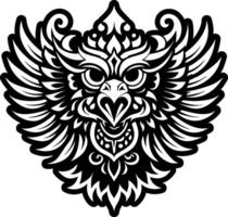 A glyph style icon of sacred bird symbol vector