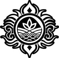 A solid style icon of sacred water symbol vector